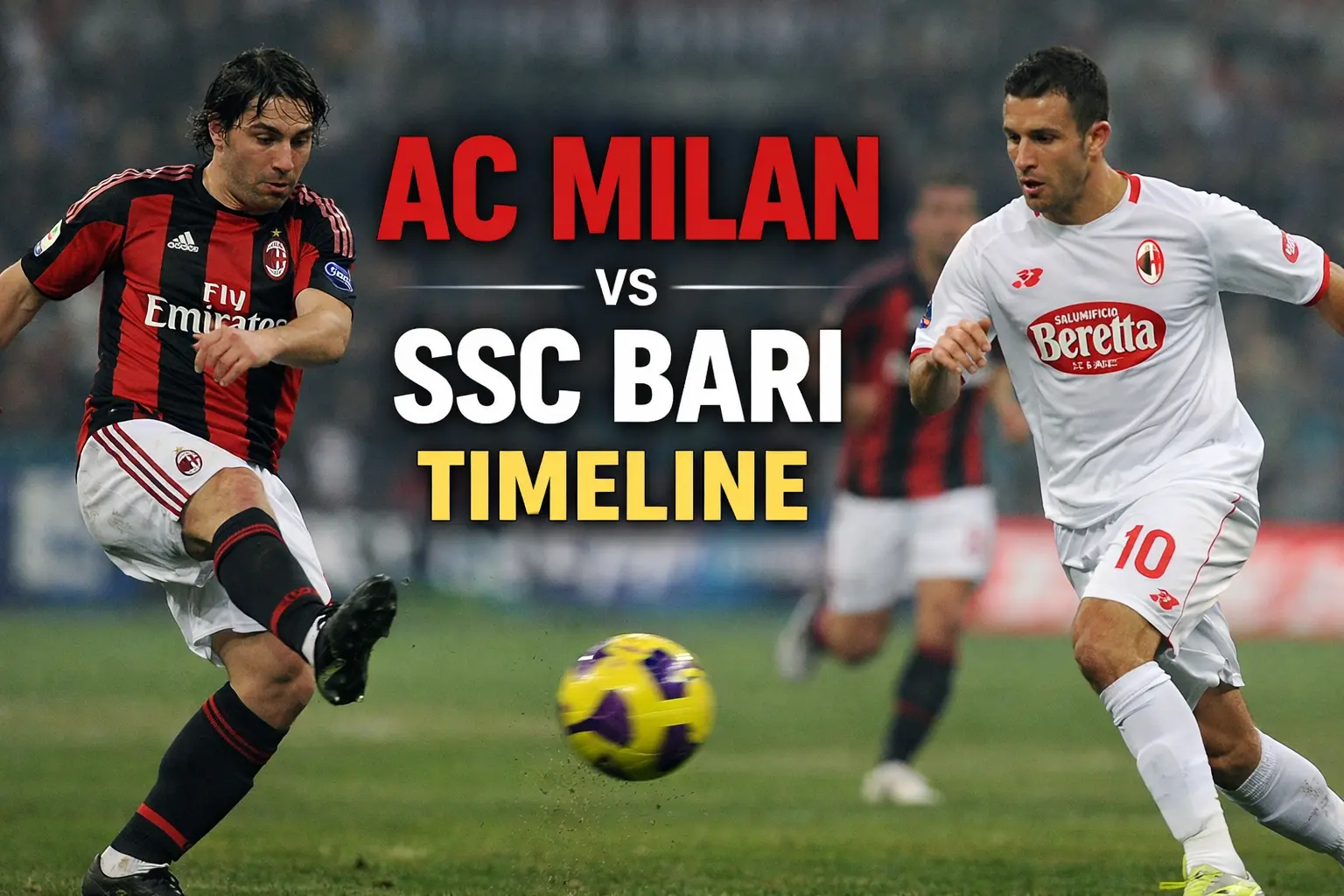 Ac milan vs ssc bari timeline: Match History
